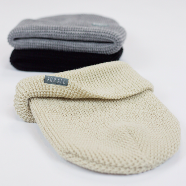 WAFFLE KNIT BEANIE - NATURAL